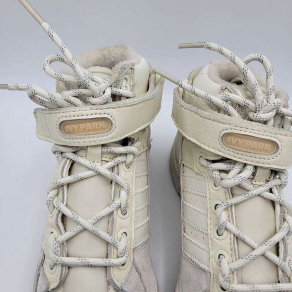 Adidas x Ivy Park Forum Mid Shoes GW2857‎ Beige Mens Sz 8 Womens sz 10 Sneakers - Picture 4 of 14
